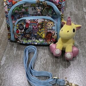tokidoki Multicolor Kids Backpack with Unicorn Charm
